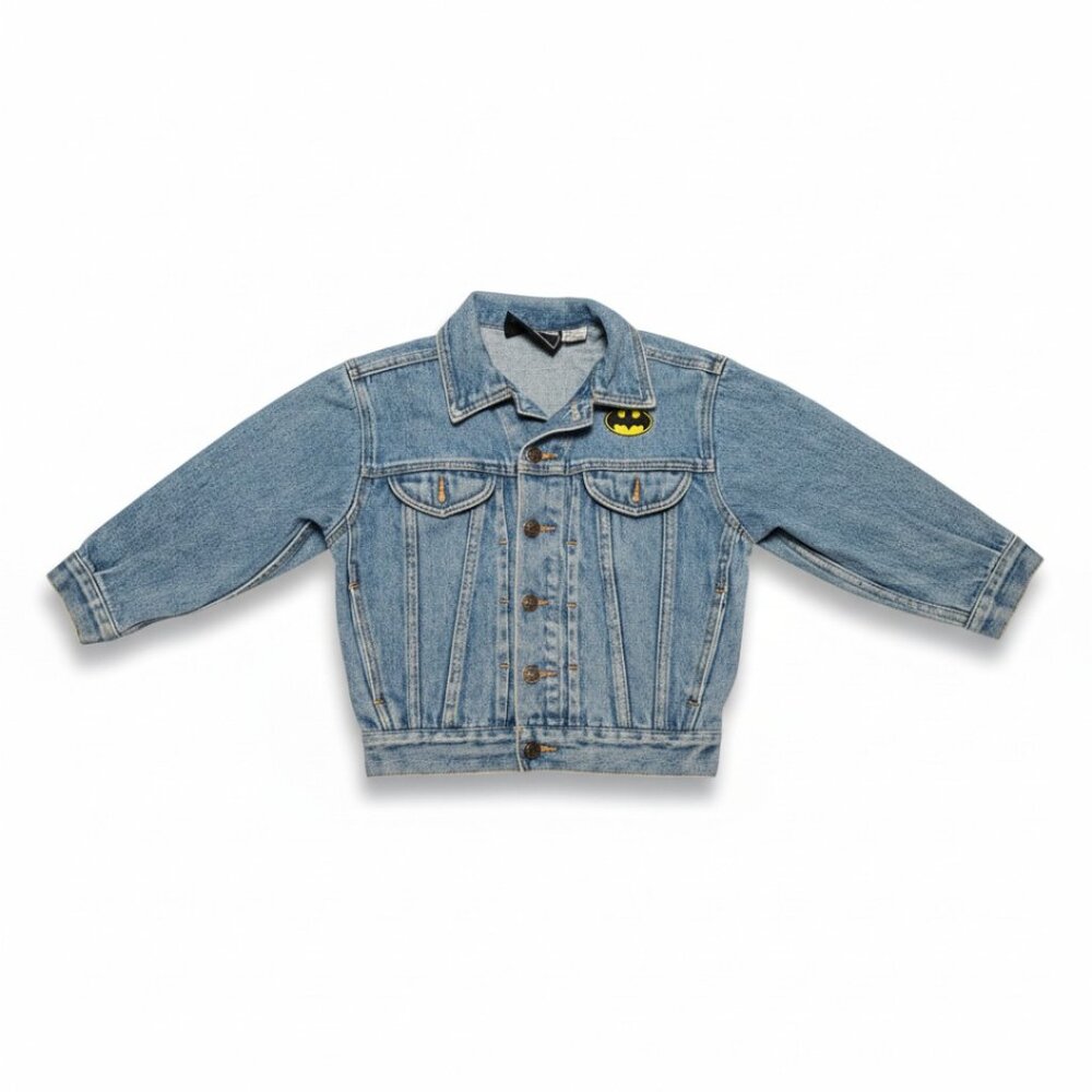 DC Comics Kid's Batman and Robin Blue Denim Jean Jacket (Vintage)
